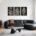 HPNIUB Vintage Floral Framed Canvas Wall Art Set, Minimalist Botanical Wall Decor, Nature Inspired Wildflower Leaf Wall Painting, Farmhouse Neutral Artwork for Living Room, Bedroom, Office-16 x24 x3