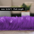 Goolela Purple Fluffy Faux Sheepskin Fur Rug Purple Fuzzy Furry Bedside Rug 2x3 for Bedroom Dorm Small Room Decor Carpet Washable Rectangle