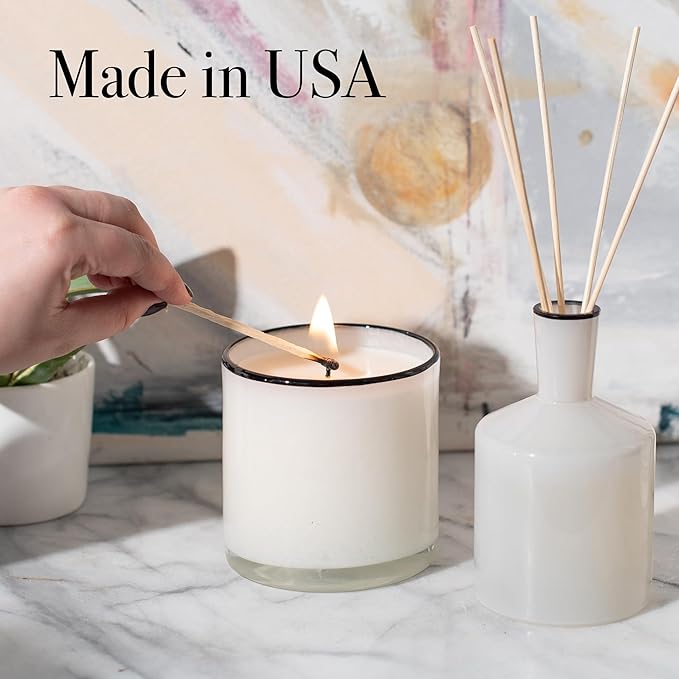 LAFCO New York Reed Diffuser Refill, Champagne - 8.4 oz - Up to 4-Month Fragrance Life - Includes Natural Wood Reeds - Free of Dyes & Propellants - Made in The USA