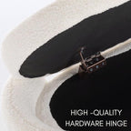 ROCTY White Boucle Storage Bench - 50" Sherpa Ottoman Bench for Bedroom, Entryway, Living Room & Vanity - Teddy Fabric with Storage & Seating