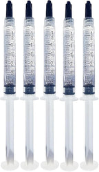Bright White Smiles 44% Teeth Whitening Gel Syringe Refill Pack, Carbamide Peroxide, 5 Syringes (3ml),Tooth Whitener Formula