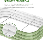 DaisyVibe Raised Garden Bed Kit, Planter Raised Garden Boxes Outdoor, Oval Large Metal Raised Garden Beds for Vegetables Flowers (Green, 8ftx2ftx1ft)