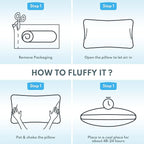 Bed Pillows Queen Size - Premium Luxury Hotel Quality Cooling Bed Pillows for Sleeping,Soft Fluffy & Memory Foam Filling,Support Loft Gusseted Bed Pillows for Side and Back Sleepers (Low)