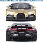 Car Toys for Boys 1 32 Diecast Cars Collectibles Car Model Kit,Metal Toy Car for Boys and Girls,Pull Back Cars with Lights and Sounds,Cars for Kids Ages 3-5（Gold）
