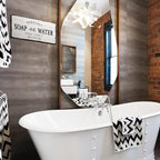 Jetec Farmhouse Bathroom Decor, Fresh Soap and Water Sign Vintage Bathroom Wood Plaque Rustic Wall Decor for Wall Art Decoration Restroom(Classic)