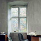 LEMON CLOUD Rainbow Window Privacy Film, Half-Moon Pattern, No Glue, Anti-UV (23.6 x 157.4 Inch)