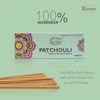 Raajsee Patchouli Incense Sticks 100 gm Pack-100% Pure Organic Natural Hand Rolled Free from Chemicals-Perfect for Church,Aromatherapy,Relaxation,Meditation,Positivity & Sensual Therapy