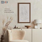 VCK 14x24 Frame Set of 3, Brown Wood Picture Frame with Exclusive Wood Grain, Wall Gallery Frame