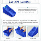 Buryeah Arm Pillow Arm Elevation Pillow with 2 Pockets, Soft Ergonomic Support Pillow for Elbow Arm Rest Wedge Pillow Broken Arm Gifts with High Density Foam for Recovery Sleeping Care(Blue)