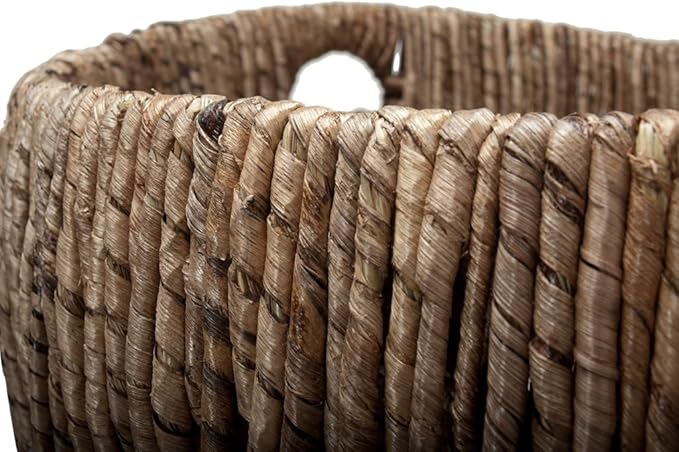 KOUBOO Madras Planter Basket, Plant Container, Tree Planter, Basket Front Door, Decorative Plants Pot, Woven Options for Every Space, Dark Brown, Large