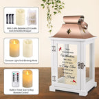 Memorial Lantern, Sympathy Gifts for Loss of Mom/Dad/Loved One, Bereavement Gifts, in Memory of Loved One Lantern,Celebration of Life, Memorial Gifts, Funeral Lantern,When Tomorrow Starts Without me