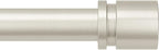 Curtain Rods for Windows 16 to 170 Inches Adjustable Length 1 Inch Diameter Window Curtain Rod with Aluminium End Cap, Brushed Nickel