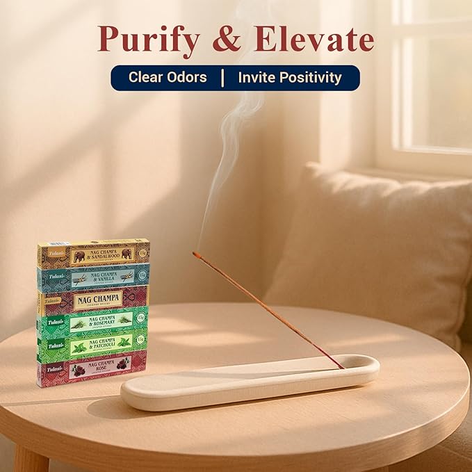 Nag Champa Incense Sticks with Natural Oils, Assorted Incense Set of 12 Scents - Lavender, Rose, Sandalwood, Vanilla, White Sage, Cinnamon, Rosemary etc, Positive Aroma for Meditation, Yoga & Prayer