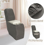 Arfntevss Sectional Recliner Couch Covers Velvet Corner Sectional Sofa Cover for Reclining Couch Stretch L Shape Recliner Slipcover Washable Middle Console Protector (1 Console Cover, Dark Gray)