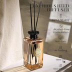 M&SENSE 10.14 oz Large Reed Diffuser Set | Fresh Grapefruit Scent Home Oil Diffuser with Sticks |Hotel Collection Non-Toxic Essential Oil |for Bedroom Bathroom Living Room