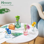 Small Glass Bud Vases for Centerpieces - Hewory 20pcs Colored Sturdy Cute Flower Vases Bulk, Mini Bottle Vase for Wedding Home Decor Birthday Party Events Mother's Day Bridal Shower Gifts Table Decor