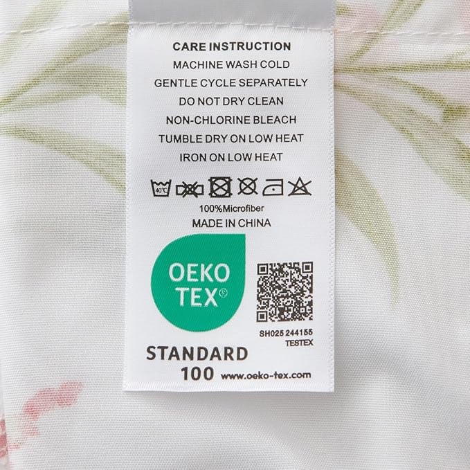 Floral Comforter Set Queen Size - 3 Pieces Colorful White Floral Comforter Bedding Sets Tropical Flowers Pattern,Queen Bed in a Bag with Heart Comforter and 2 Pillowcases