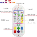 Smart Firework LED Lights Indoor, Music Sync LED Firework Lights with Firework Launch Effect, App and Remote Control, 11pcs LED Strip Lights with RGB Color Changing for Room, Festival Decor