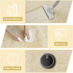 Fluffy Round Area Rugs for Bedroom,Ivory 3'X3'Shag Circle Area Rugs for Girls Room,Non Slip Fuzzy Plush Rug for Kids Room Living Room and Dorm Home Rug