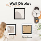 FIXSMITH 10x10 Picture Frame Set of 4, Photo Frame with HD Plexiglass, Display Pictures 8x8 with Mat or 10x10 Without Mat, Black Picture Frames Collage Wall Decor, Gallary Wall Frame