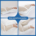 HOMBYS Cooling Knee Pillow for Side Sleepers with Straps-4 in Thick Leg Pillow for Spine Alignment, Lower Back Pain Relief - Pillow Between Legs Supportive and Breathable