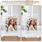 Acrylic Photo Frame 2×3inch - 3Pack Magnetic Picture Frames with 10+10mm Thick Block, Scalloped Edge Design, Double-Sided Magnet Frames for Modern Desktop Display (Clear, 2x3)