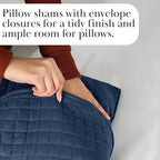 Southshore Fine Living, Inc. Summer Quilt Queen Size/Full Size Bedding Set, Wrinkle-Free Stain & Pet Hair Resistant Bedding, Easy Care Coverlet Queen Size Light Quilts with 2 Pillow Shams, Dark Blue