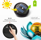 Solar Light Outdoor(2Pack), Art Crackle Globe Glass Lotus Decoration, Solar LED Waterproof Blue Metal Flower Lights for Patio,Lawn,Walkway,Tabletop