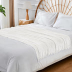 inhand Knitted Throw Blanket for Couch and Bed, Soft Living Room Home Decor Knitted Blanket with Tassel, Outdoor Lightweight Breathable Summer Blanket, Farmhouse Warm Woven Decorative, 50"x60"