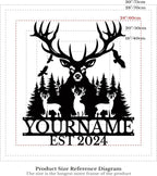 Personalized Metal Signs: Custom Shed Wall Decor, Black Deer Wall Art, Home Signs Plaques, Outdoor Decorative Signage (Style A)