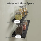 BAYKA Floating Shelves for Wall, 36 inches Long Wall Mounted Rustic Wood Shelves for Bathroom, Bedroom, Living Room, Kitchen, Office, Hanging Shelf for Books/Storage/Decor(Black,Set of 2)