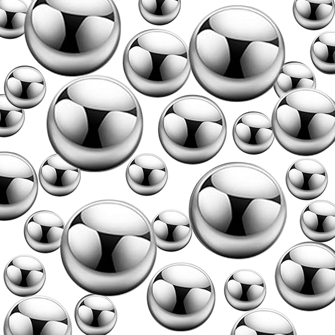 300Pcs Vase Filler Silver No Hole Faux Pearl Beads for Vase Filling Decorations, Candle Centerpieces, Wedding Centerpieces, Home Party Decor (8/14/20mm)