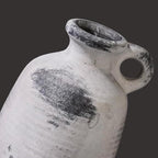 Sunddo Rustic Farmhouse Vase with Handle, Ceramic Vase,10 inch Tall Minimalist Decorative Vases for Home Decor, Table Living Room Bookshelf Entryway Kitchen Bedroom Decor, Grey