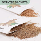 MYARO 12 Pcs Scented Sachets for Drawer and Closet, Long-Lasting Air Freshener Sachets Bag, Closet Deodorizer Potpourri Bags, 6 Fresh Scents - Cedar, Sandalwood, Lemon, Eucalyptus, Patchouli, Oud Wood