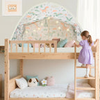 Twin Size Bed Canopy, Twin Bed Tent Indoor with Star Lights, Privacy Space Blackout Sleeping Tents, Indoor Breathable Portable Floor Bed Tent for Boys and Girls, Dinosaur