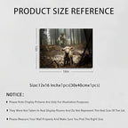 Framed Jesus Christ Wall Art Canvas Jesus and Lamb of God Christian Painting Prints Biblical Wall Decor Religious Room Decor for Church Prayer Room Christian Schools Hospitals 12" x 16"