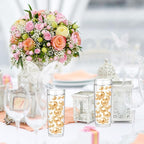 200PCS Light Brown Faux Pearls Beads for Centerpiece Vases, Vase Filler Faux Pearls, No Holes Filler Beads for Party Anniversary Birthday Wedding Table Decor, 10/14/20/30mm