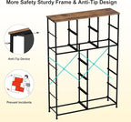 Tohomeor Dresser with Drawers for Bedroom Chest of Drawers Fabric Dresser for Closet,Nursery Entryway Hall Tree TV Stand for Living Room Retro Floral Pattern Drawers Wooden Top (14 Drawers)