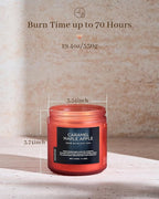 M&SENSE Caramel Apple Pie Candles for Home Scented, Natural Soy Wax 11.6oz Long Lasting 70 Hours Clean Non Toxic Large 2 Wick Candle Gifts for Thanksgiving Housewarming