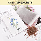 MYARO 12 Pcs Scented Sachets for Drawer and Closet, Long-Lasting Closet Deodorizer Freshener, Potpourri Bags Fresh Scents Sachet Packets Smell Goods for House - Fresh Linen, Peppermint and Lemongrass