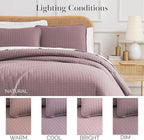 Southshore Fine Living, Inc. Oversized King Quilt Set, Lavender Quilt Bedspread King/California with 2 Matching Pillow Shams, Machine Washable Bedding, Soft & Cozy Coverlet, Lavender