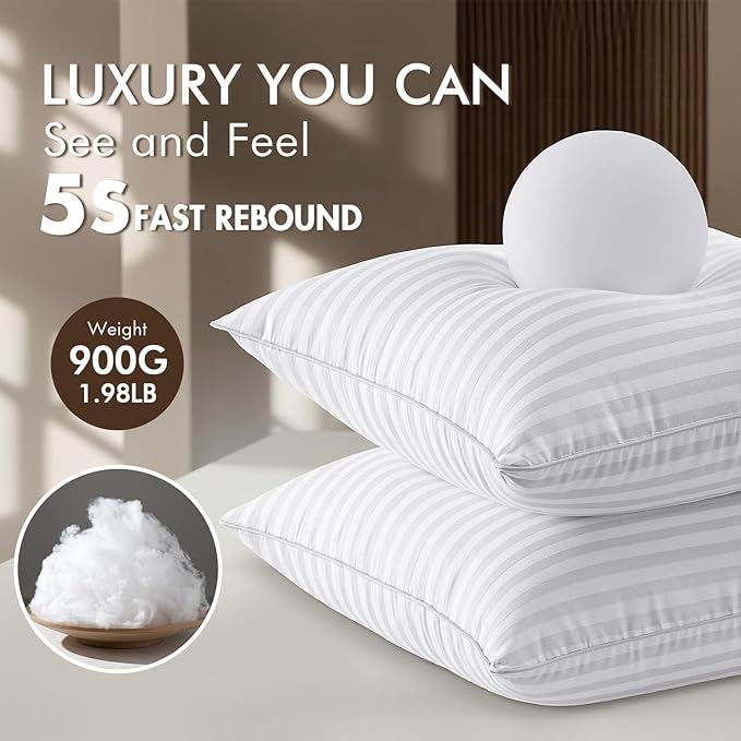 MIULEE 22x22 Pillow Inserts, Firm and Fluffy Decorative Throw Pillows for Couch Sofa Bed, Down Alternative with 100% Cotton Cover Pack of 4