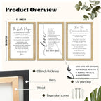 FZMHASLWW Scripture Bible Verse Wall Decor Art 16"×11" Set of 3 Christian Sign Wood Framed Wall Hanging (Wood)