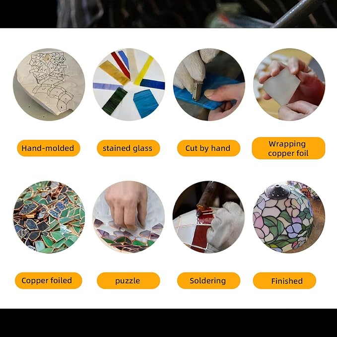 TL0008 Tiffany Lamp Sea Blue Stained Glass Dragonfly Style Desk Reading Light for Small Space Bedside Bedroom Home Office,8" D x 14.25" H, LED Bulb Included