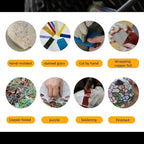 TL0010 Tiffany Lamp Rose Flowers Design Stained Glass Table Lamp 8" D x 14.25" H for Living Room Bedroom Bedside Nightstand Home Office, LED Buld Included (Rose Flower)