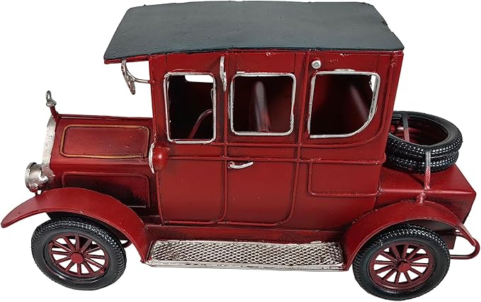 YCHTEWY-Iron Classic Red Vintage car Model Collectible Vehicle Decoration, Metal Truck Christmas Decor ，Unique Blend of Vintage, Rustic, Farmhouse Truck Decor for Table Top Decor. (C)…