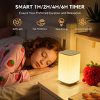 Auxmir Nursery Night Light for Kids, Touch Dimmable Night Lamp with 256 RGB Color Changing for Baby Adult, Breastfeeding, Sleep Aid, 4000mAh Rechargeable Bedside Table Lamp with Timer, Soft Eye Caring