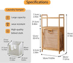Laundry Hamper with 2-Tier Shelves & Tilt Out Basket, Laundry Baskets Organizer Hampers Bathroom Storage Shelf for Laundry Room, Bathroom, Nursery, Bedroom, Guest Room, Closet (2 Tier - Large)
