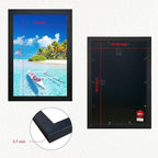 VCK Poster Frame 11x17 Set of 3, Wood Black Picture Frame, Wall Gallery Photo Frames, 3 Pack