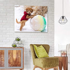 Personalized Photo to Canvas Print - Canvas Prints With Your Photos on Custom Wall Art for Bedroom, Living Room, Wedding Baby Pet Family Picture Framed Wall Art (20" W x 16" H)